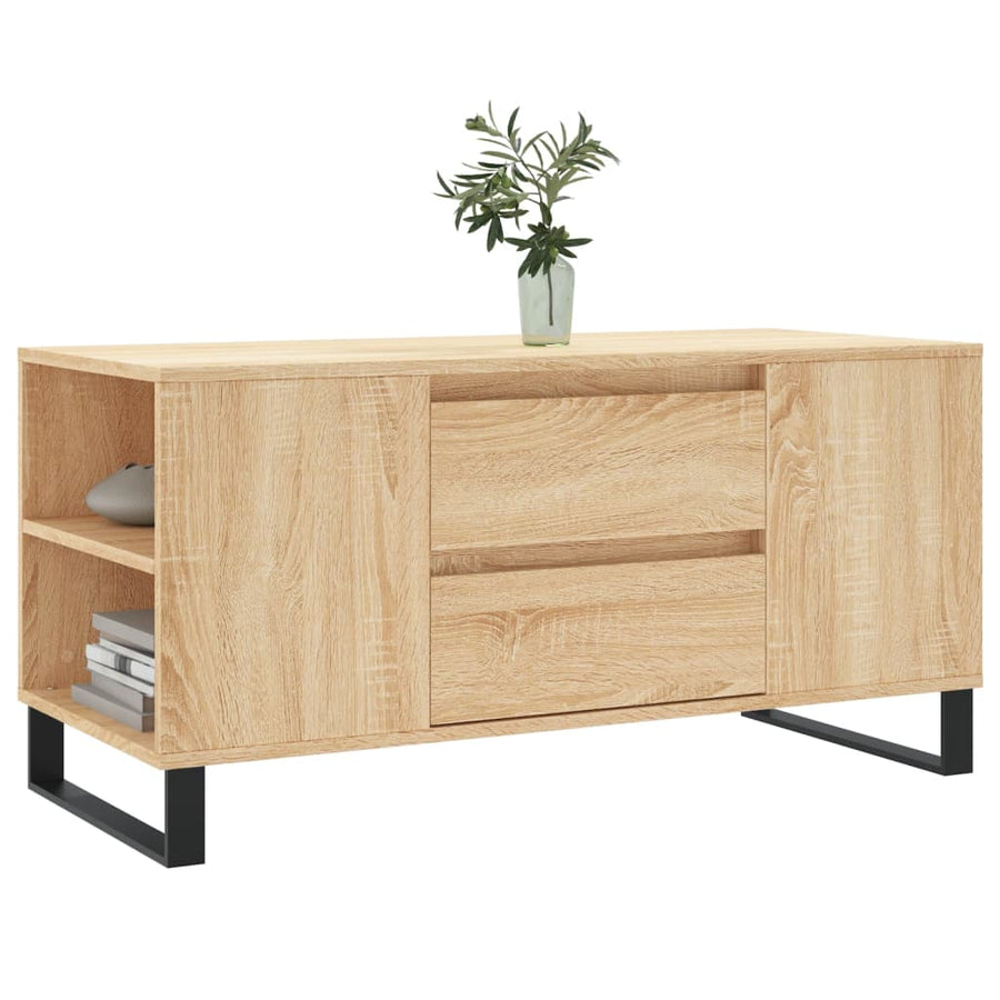 Salontafel 02X44,5X50 Cm Bewerkt Hout Kleurig Sonoma eiken