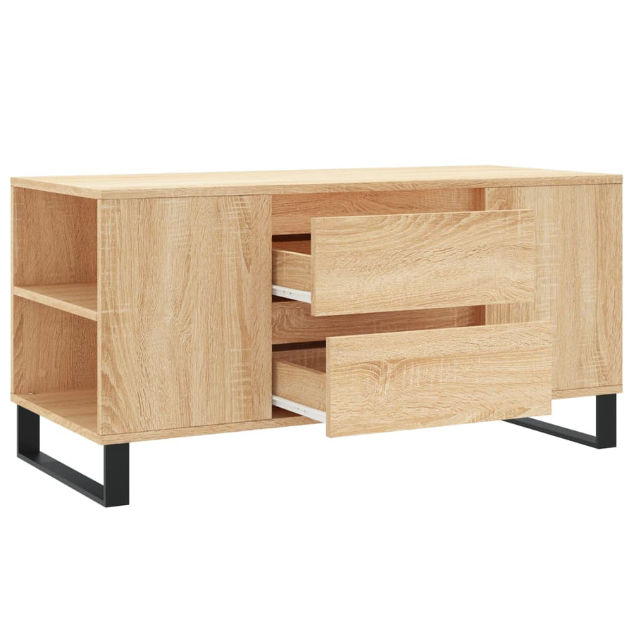 Salontafel 02X44,5X50 Cm Bewerkt Hout Kleurig Sonoma eiken