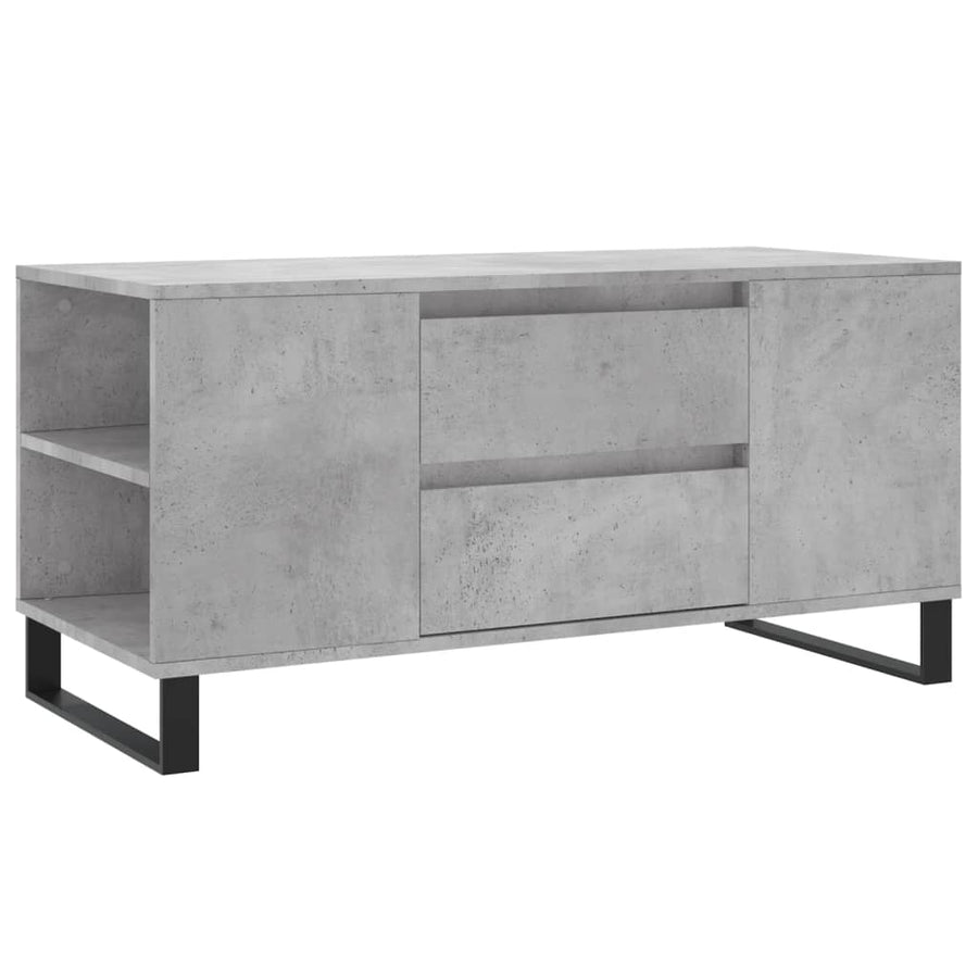 Salontafel 102x44,5x50 cm bewerkt hout betongrijs
