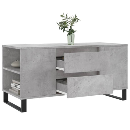 Salontafel 102x44,5x50 cm bewerkt hout betongrijs