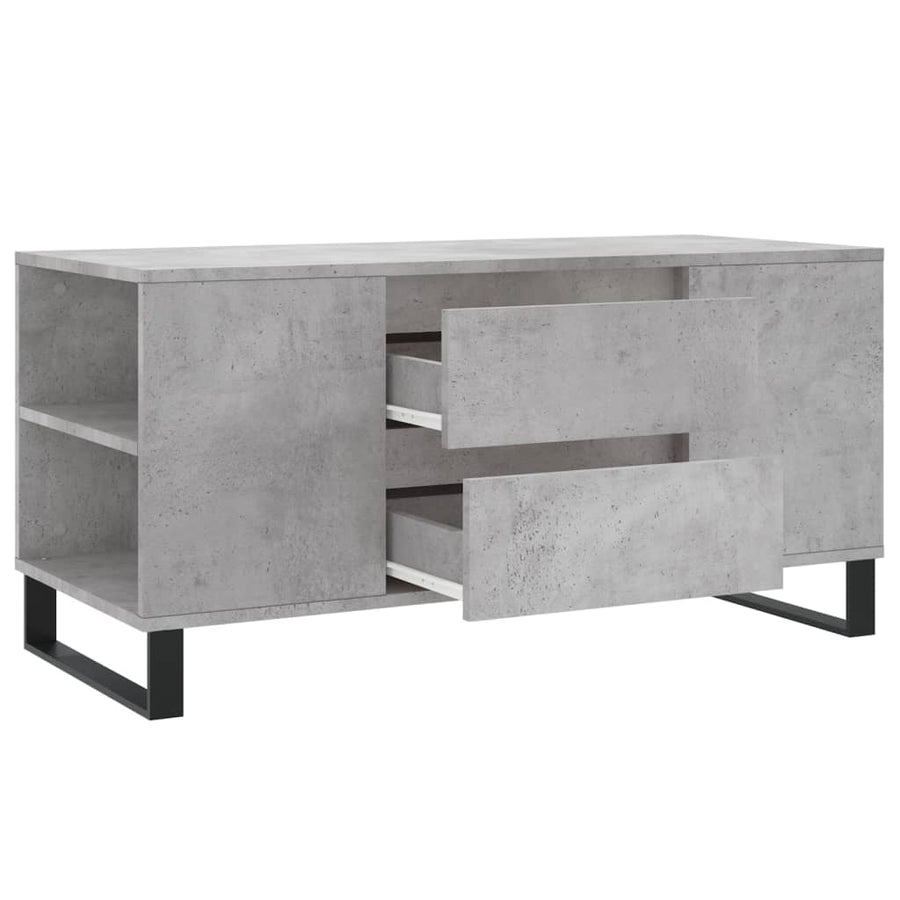 Salontafel 102x44,5x50 cm bewerkt hout betongrijs