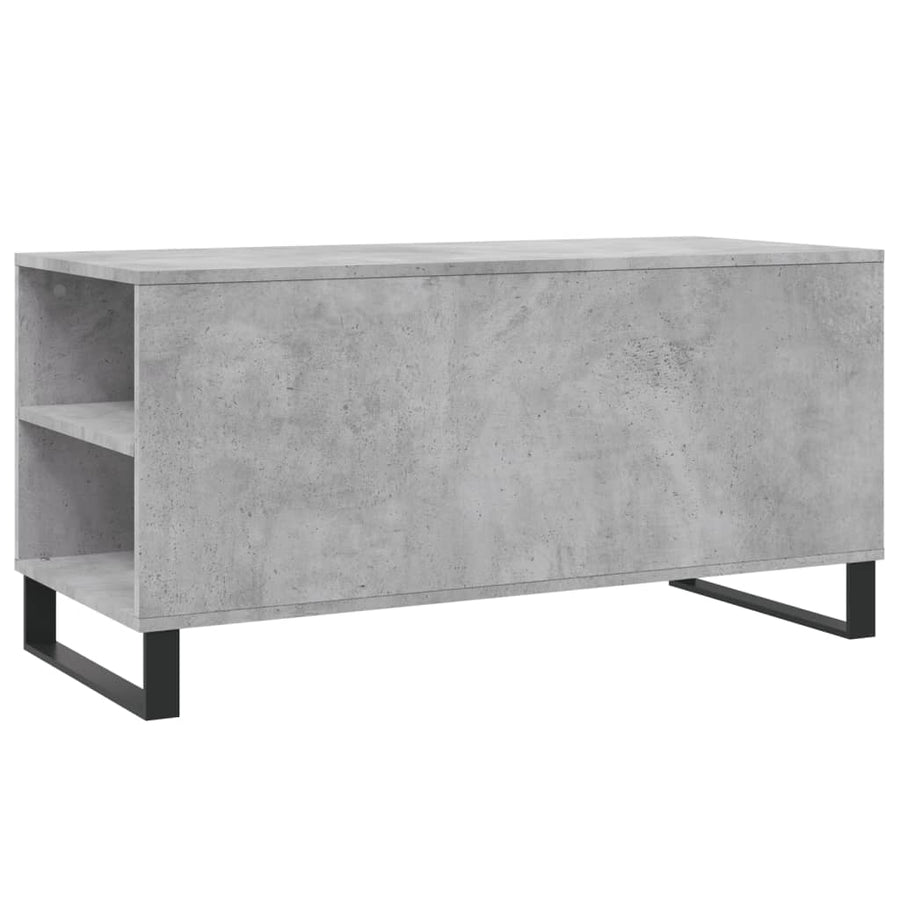 Salontafel 102x44,5x50 cm bewerkt hout betongrijs