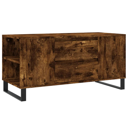 Salontafel 102x44,5x50 cm bewerkt hout gerookt eikenkleurig