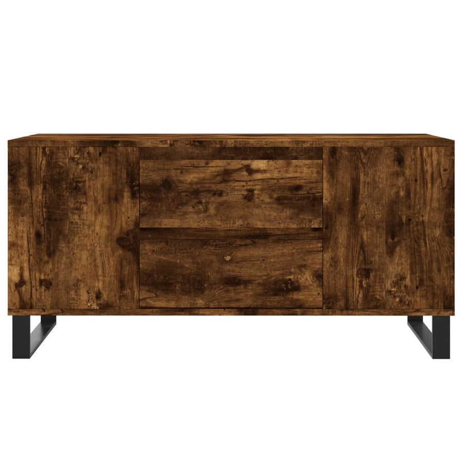 Salontafel 102x44,5x50 cm bewerkt hout gerookt eikenkleurig