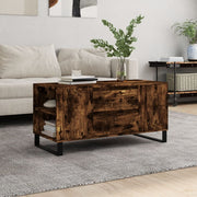 Salontafel 102x44,5x50 cm bewerkt hout gerookt eiken