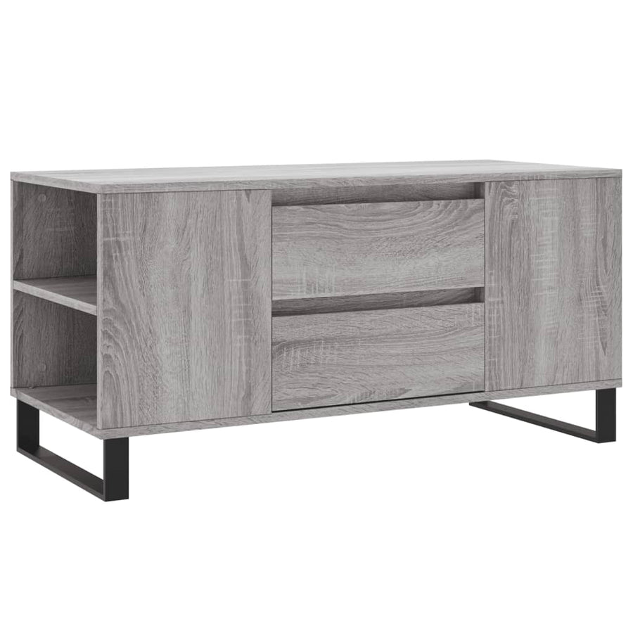 Salontafel 102x44,5x50 cm bewerkt hout grijs sonoma eikenkleur