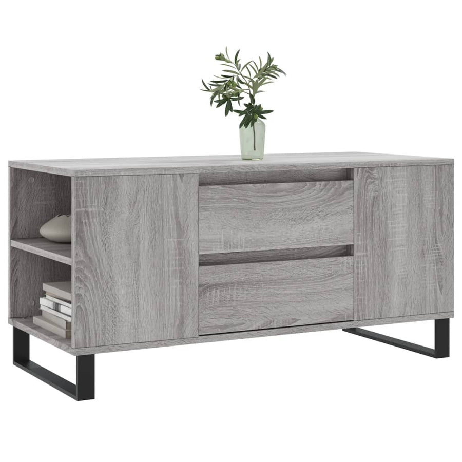 Salontafel 102x44,5x50 cm bewerkt hout grijs sonoma eikenkleur