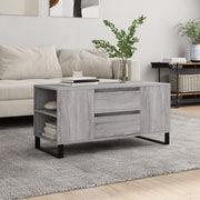 Salontafel 102x50x44,5 cm bewerkt hout grijs