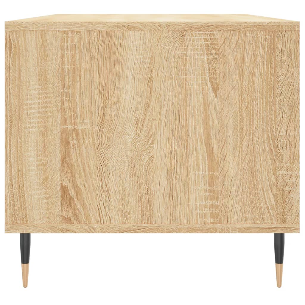 Salontafel 90X49X45 Cm Bewerkt Hout Kleurig Sonoma eiken