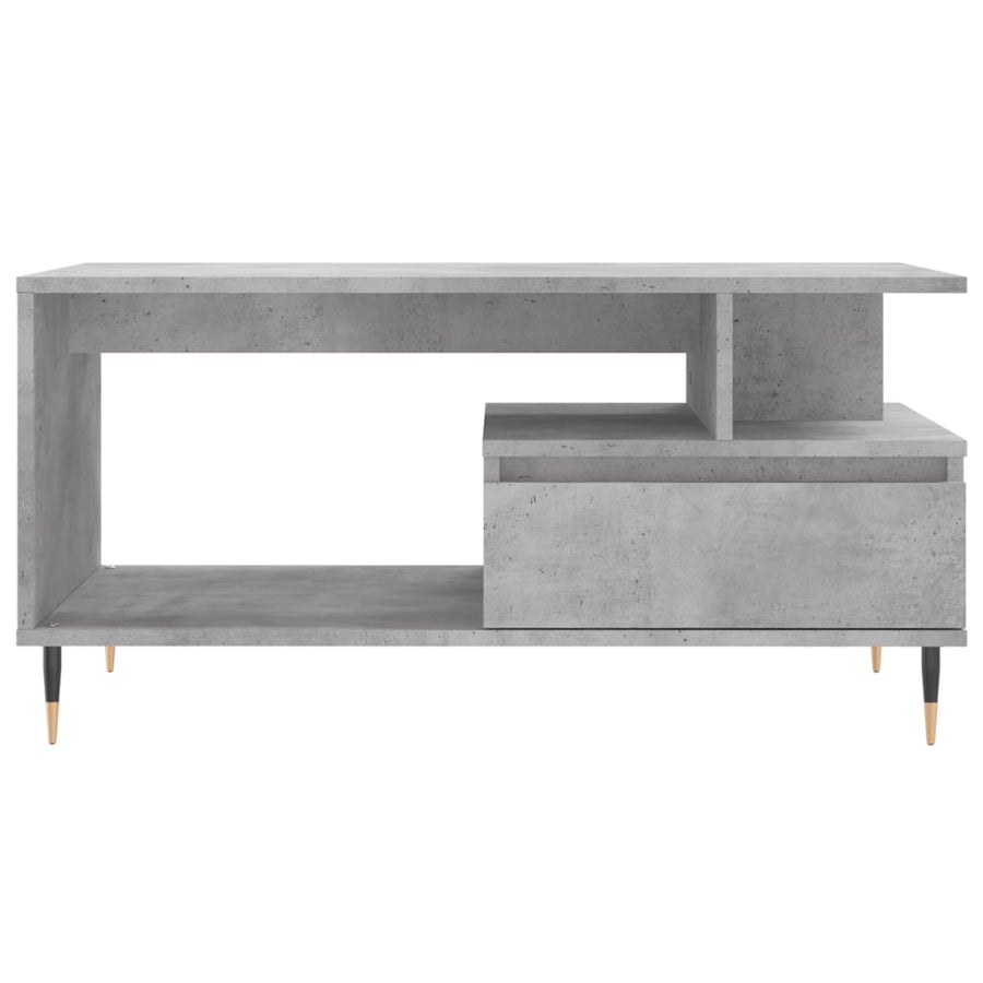Salontafel 90X49X45 Cm Bewerkt Hout Betongrijs