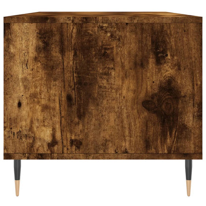 Salontafel 90X49X45 Cm Bewerkt Hout Kleurig Gerookt eiken