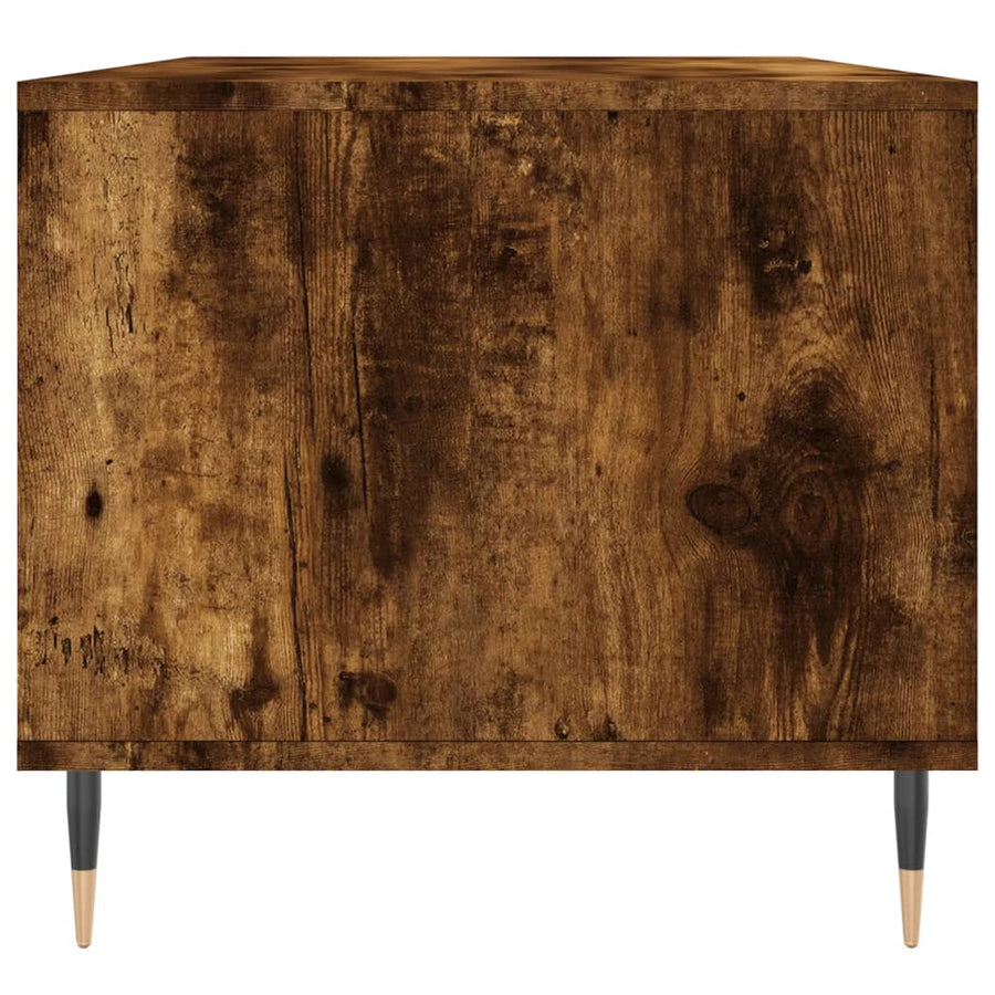 Salontafel 90X49X45 Cm Bewerkt Hout Kleurig Gerookt eiken