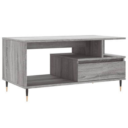 Salontafel 90X49X45 Cm Bewerkt Hout Grijs sonoma