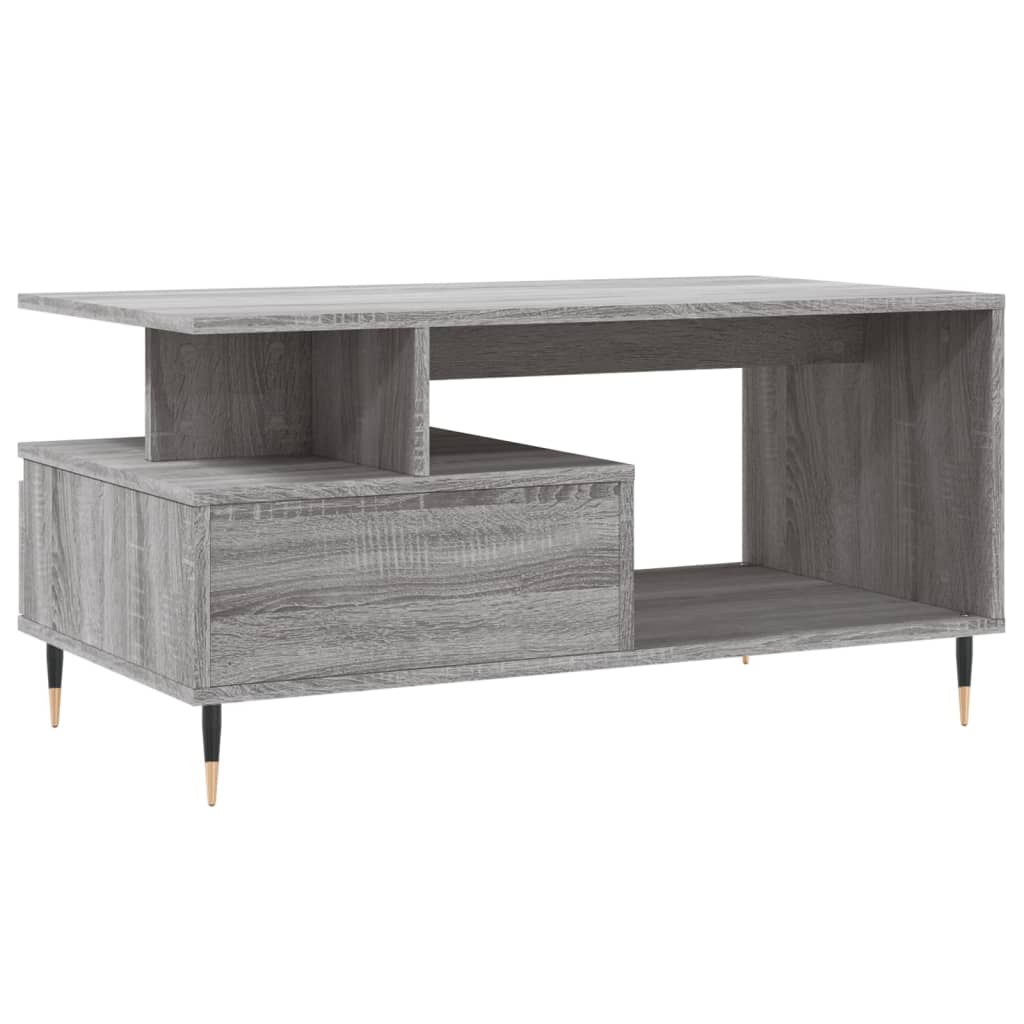 Salontafel 90X49X45 Cm Bewerkt Hout Grijs sonoma