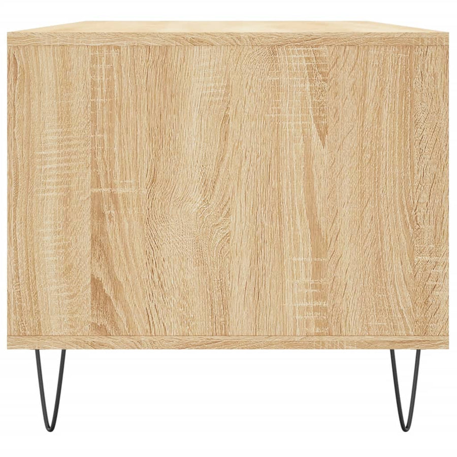 Salontafel 90X49X45 Cm Bewerkt Hout Kleurig Sonoma eiken