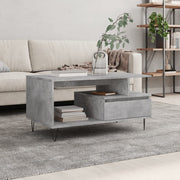 Coffee table 90x49x45 cm treated wood concrete grey