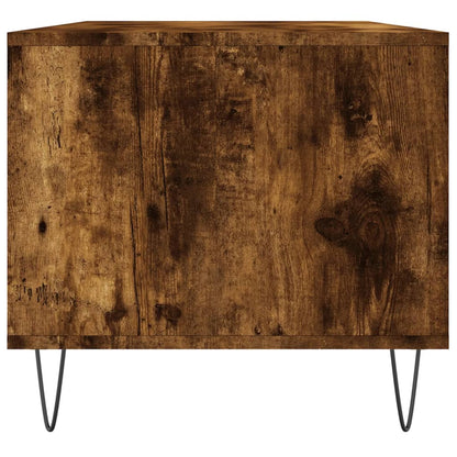 Salontafel 90X49X45 Cm Bewerkt Hout Kleurig Gerookt eiken