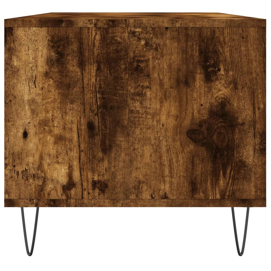 Salontafel 90X49X45 Cm Bewerkt Hout Kleurig Gerookt eiken