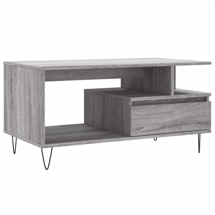 Salontafel 90X49X45 Cm Bewerkt Hout Grijs sonoma