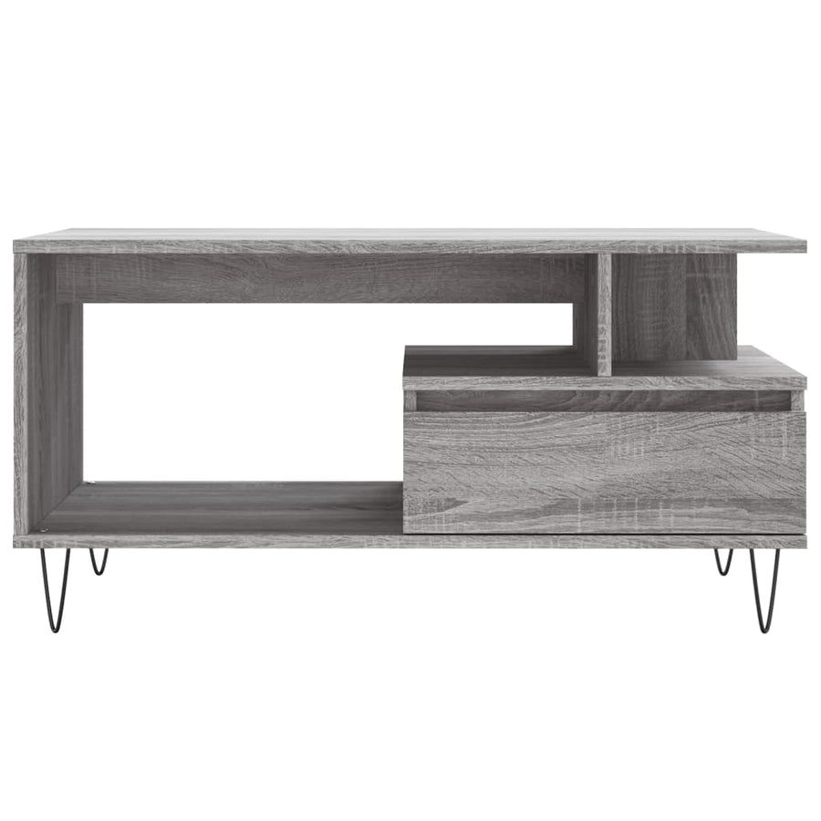 Salontafel 90X49X45 Cm Bewerkt Hout Grijs sonoma