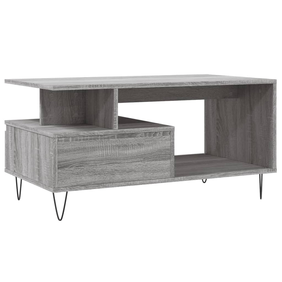 Salontafel 90X49X45 Cm Bewerkt Hout Grijs sonoma