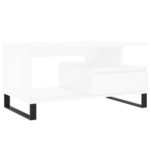 Salontafel 90X49X45 Cm Bewerkt Hout Wit
