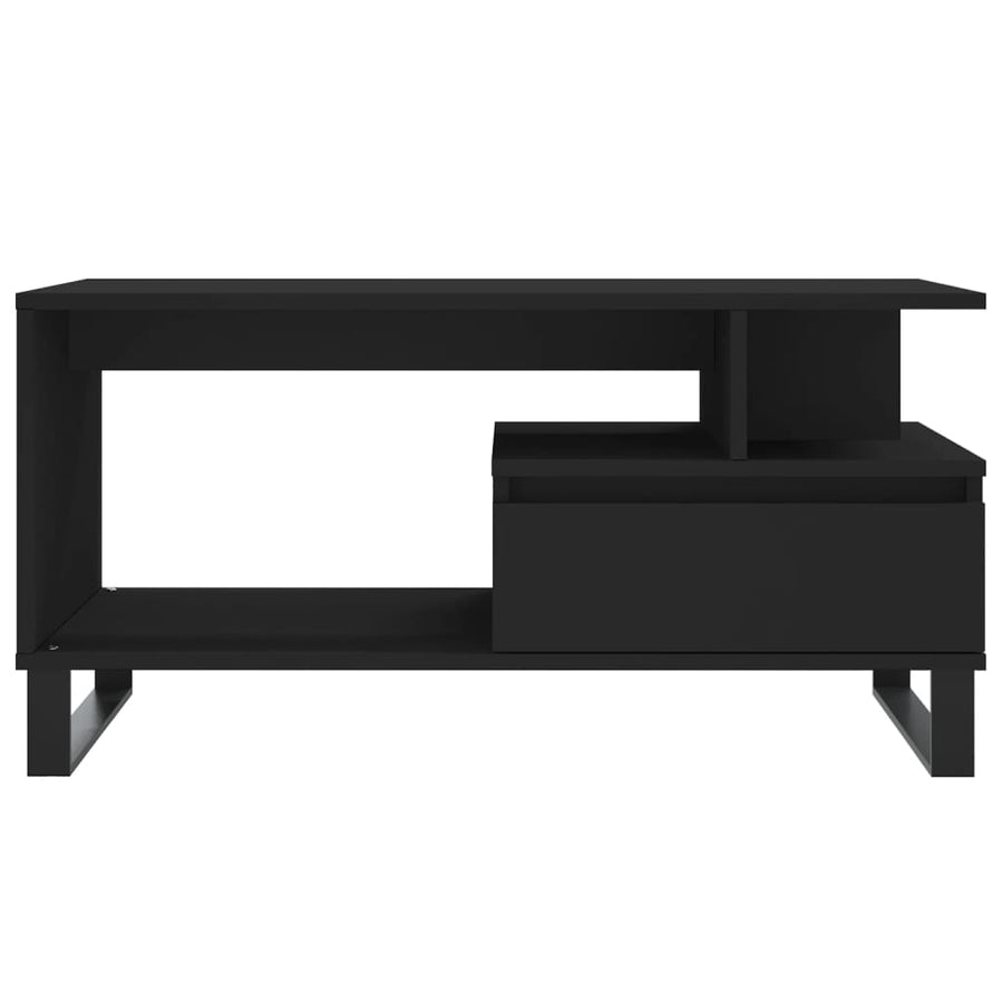 Salontafel 90X49X45 Cm Bewerkt Hout Zwart