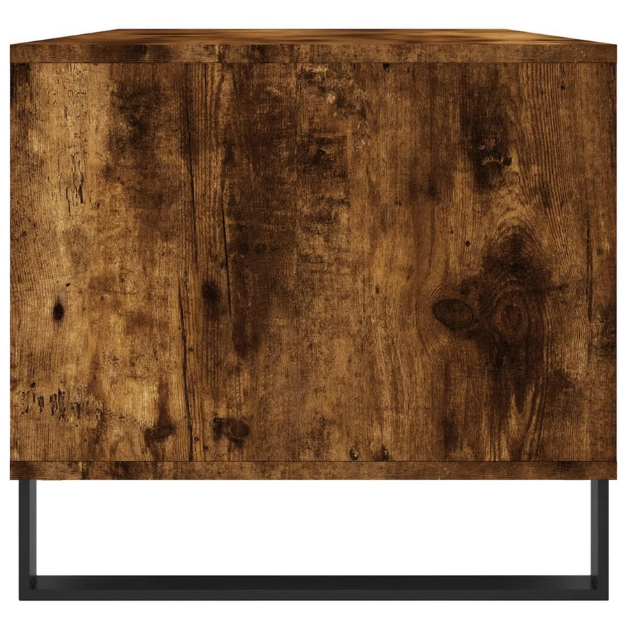 Salontafel 90X49X45 Cm Bewerkt Hout Kleurig Gerookt eiken