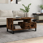 Salontafel 90x49x45 cm bewerkt hout gerookt eiken
