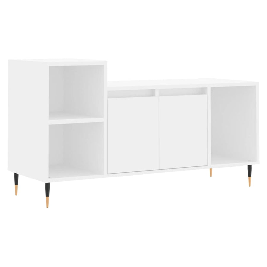 Tv-Meubel 00X35X55 Cm Bewerkt Hout Wit