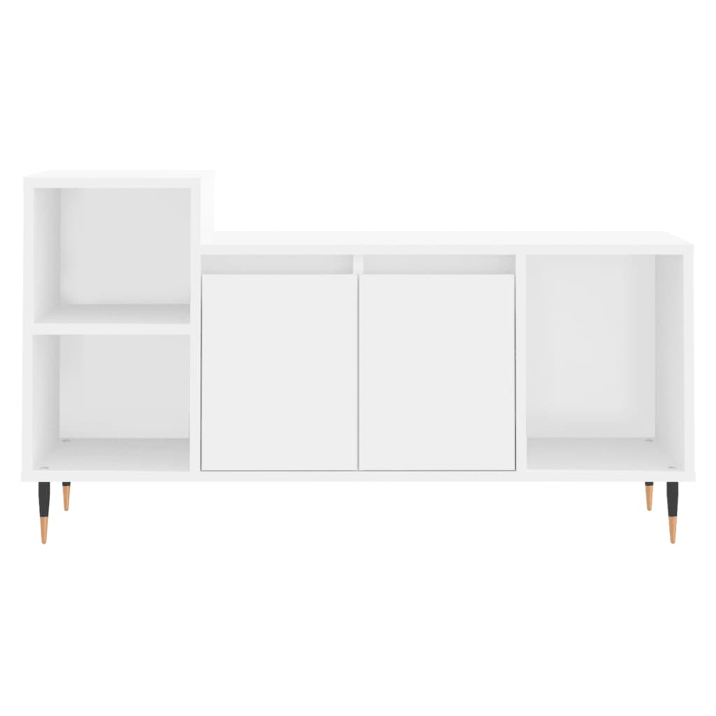 Tv-Meubel 00X35X55 Cm Bewerkt Hout Wit