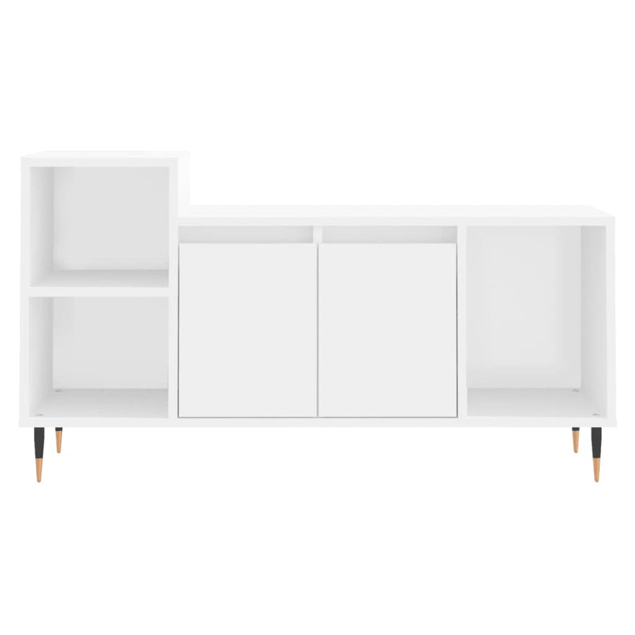 Tv-Meubel 00X35X55 Cm Bewerkt Hout Wit