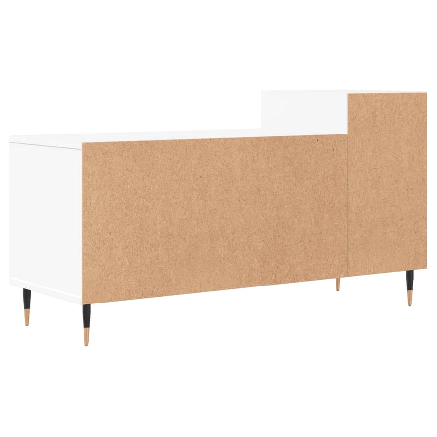 Tv-Meubel 00X35X55 Cm Bewerkt Hout Wit