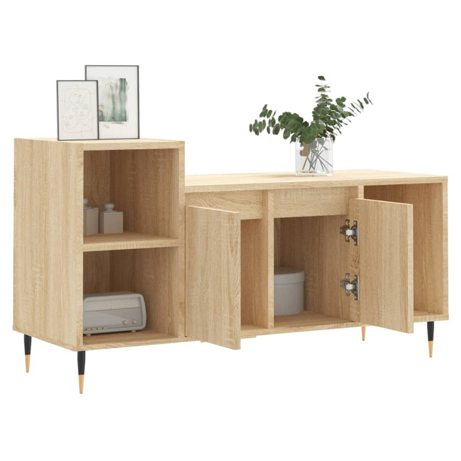 Tv-meubel 100x35x55 cm bewerkt hout sonoma eikenkleurig