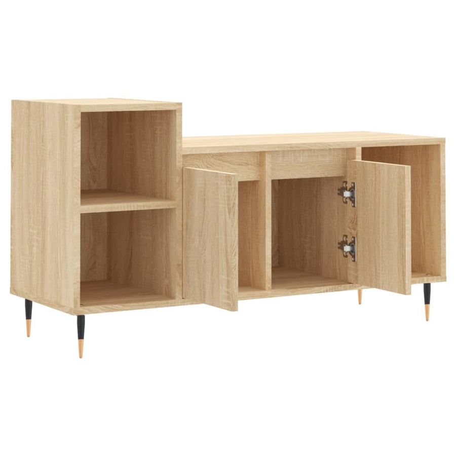 Tv-meubel 100x35x55 cm bewerkt hout sonoma eikenkleurig