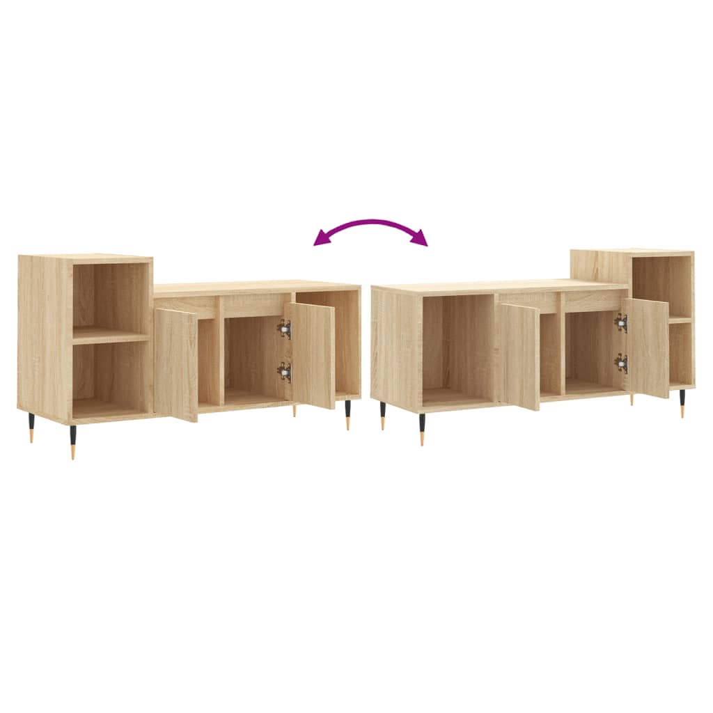 Tv-meubel 100x35x55 cm bewerkt hout sonoma eikenkleurig
