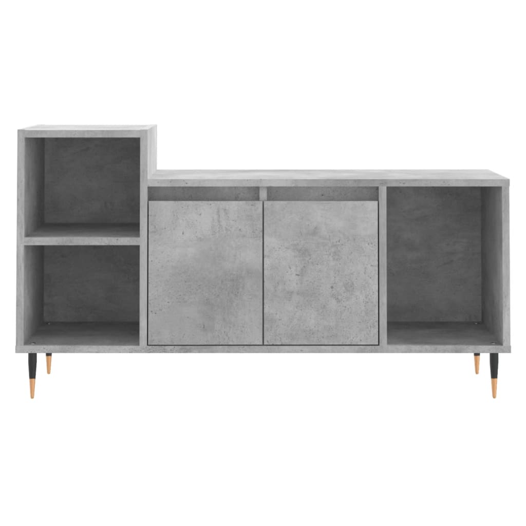 Tv-Meubel 00X35X55 Cm Bewerkt Hout Betongrijs
