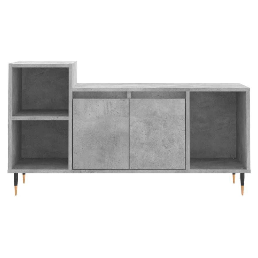 Tv-Meubel 00X35X55 Cm Bewerkt Hout Betongrijs