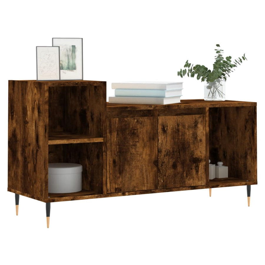 Tv-Meubel 00X35X55 Cm Bewerkt Hout Kleurig Gerookt eiken