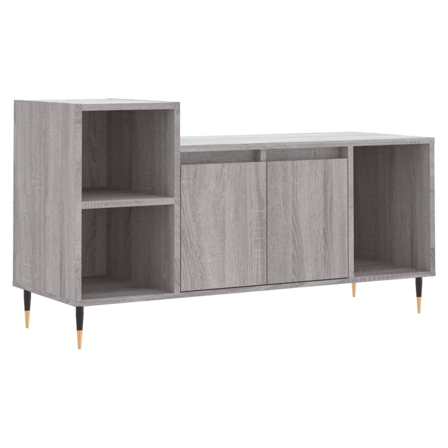 Tv-Meubel 00X35X55 Cm Bewerkt Hout Eikenkleurig Grijs sonoma