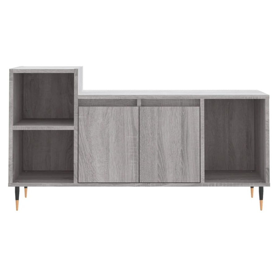 Tv-Meubel 00X35X55 Cm Bewerkt Hout Eikenkleurig Grijs sonoma