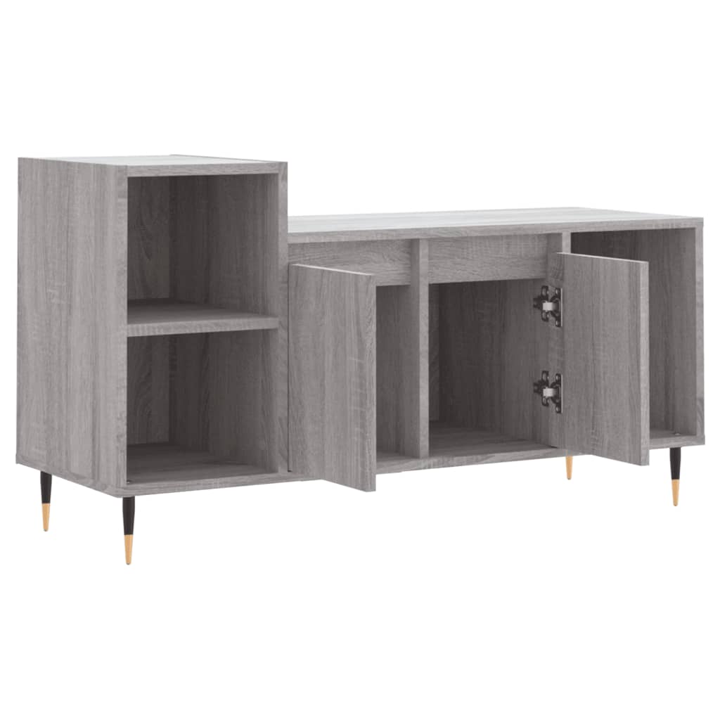 Tv-Meubel 00X35X55 Cm Bewerkt Hout Eikenkleurig Grijs sonoma