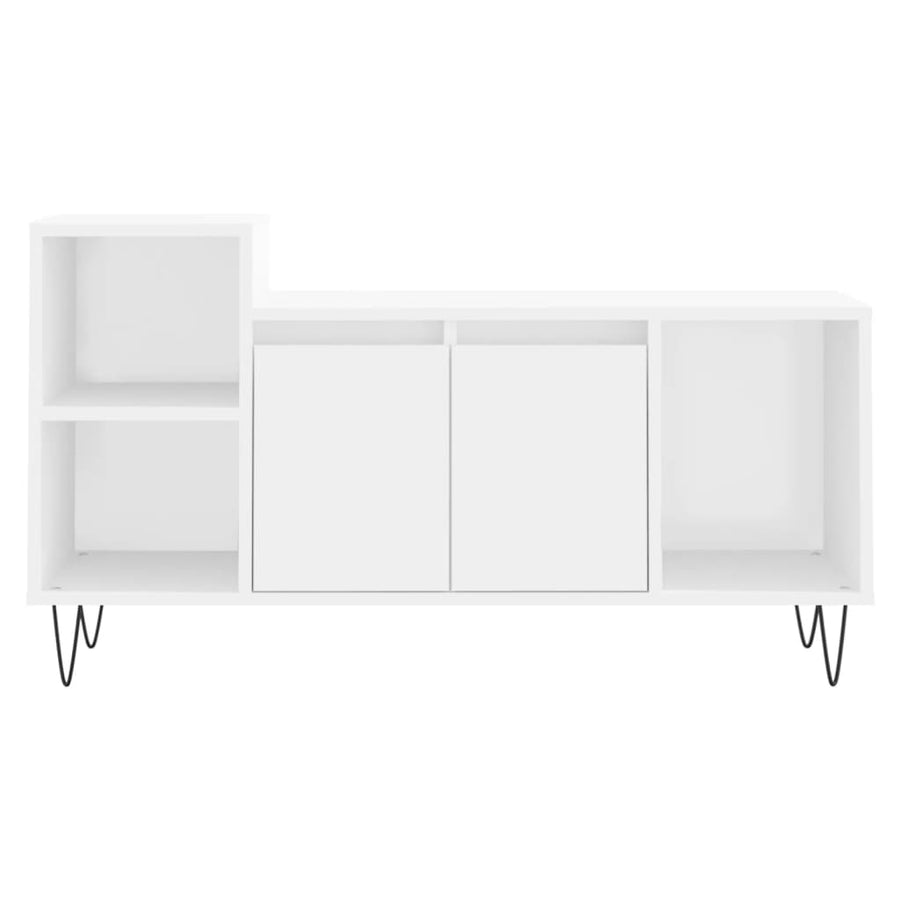 Tv-Meubel 00X35X55 Cm Bewerkt Hout Wit