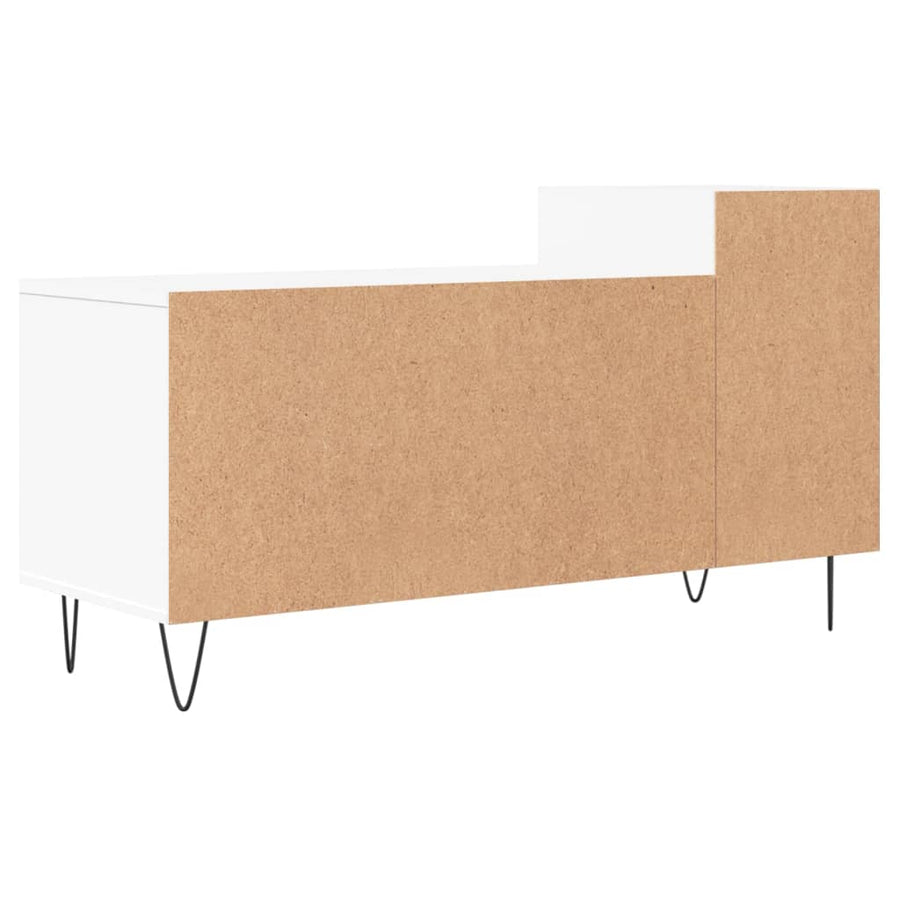 Tv-Meubel 00X35X55 Cm Bewerkt Hout Wit