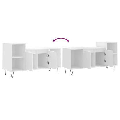 Tv-Meubel 00X35X55 Cm Bewerkt Hout Wit