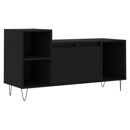 Tv-Meubel 100X35X55 Cm Bewerkt Hout Zwart