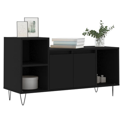 Tv-Meubel 100X35X55 Cm Bewerkt Hout Zwart