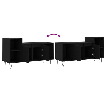 Tv-Meubel 100X35X55 Cm Bewerkt Hout Zwart