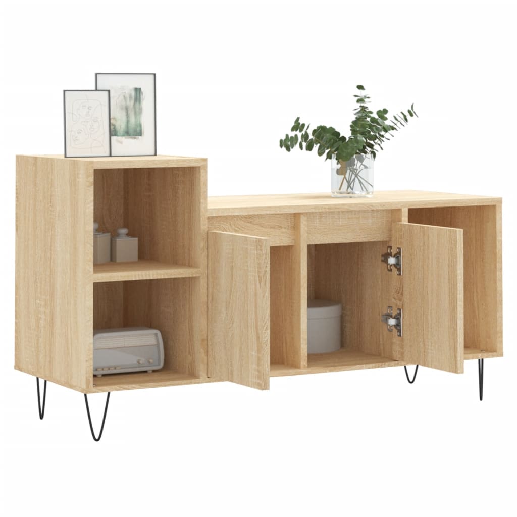 Tv-Meubel 00X35X55 Cm Bewerkt Hout Kleurig Sonoma eiken