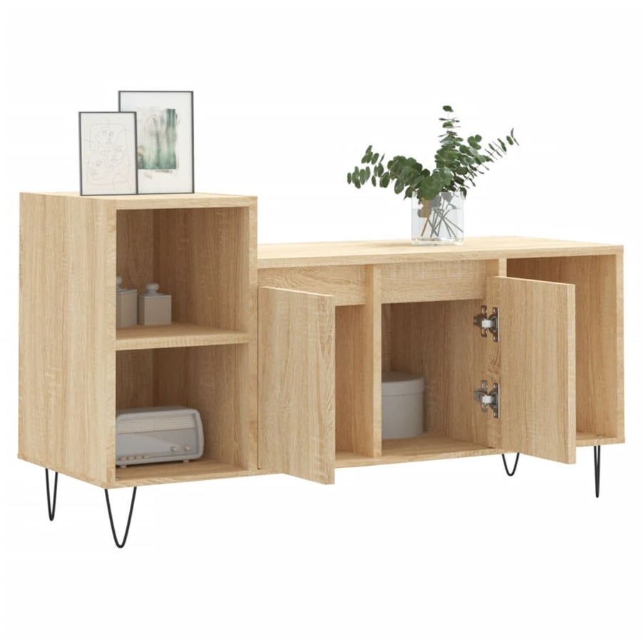 Tv-Meubel 00X35X55 Cm Bewerkt Hout Kleurig Sonoma eiken